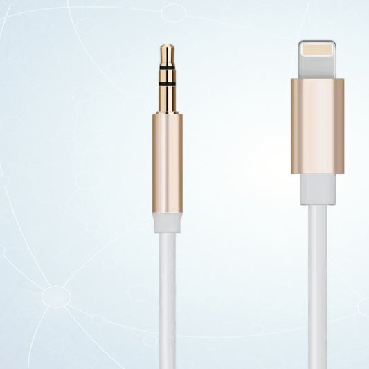 Lighting to AUX 3.5mm  Audio Cable Gold 2pcs