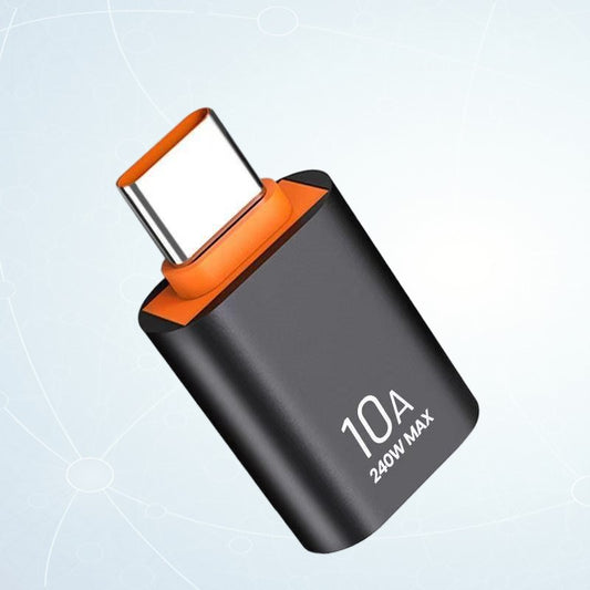 USB Type-A Female to USB Type-C Male Black 2pcs