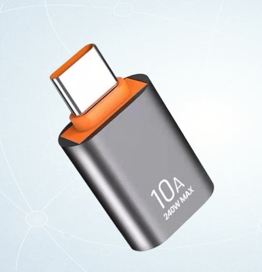USB Type-A Female to USB Type-C Male Silvery 2pcs