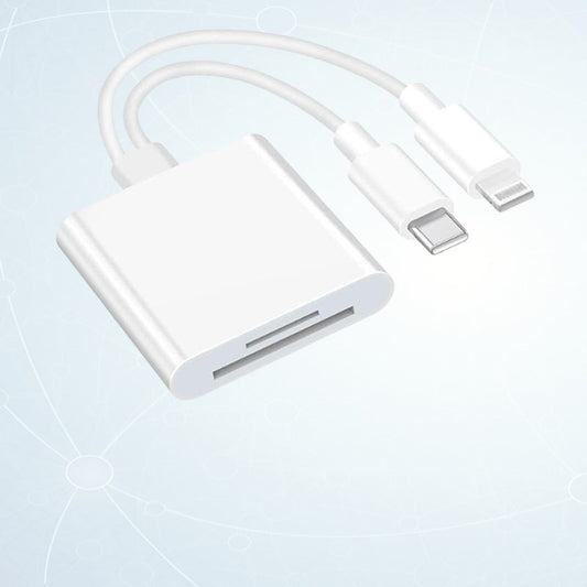USB Type-C and Lighting Convert TF SD Reader 2pcs