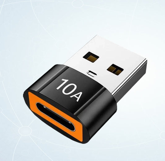 USB Type-C female to USB Type-A male Black 2pcs