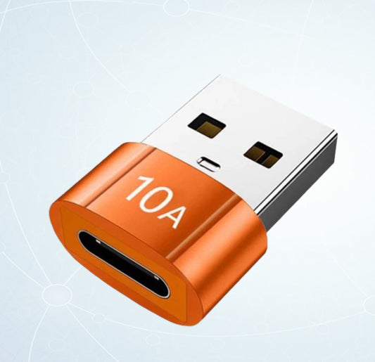 USB Type-C female to USB Type-A male Orange 2pcs