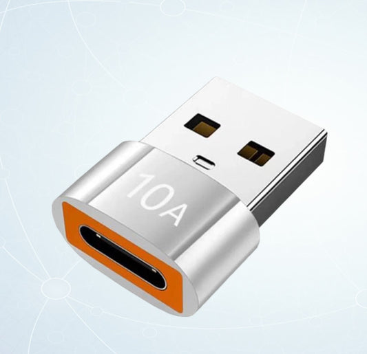 USB Type-C female to USB Type-A male Silvery 2pcs